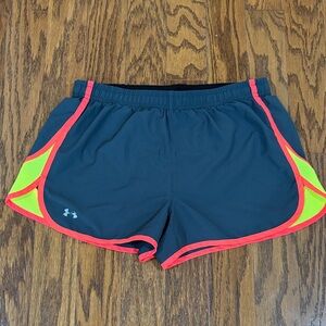 Women's, Under Armour, Heat Gear Lined Running Shorts, Semi Fitted, Size M